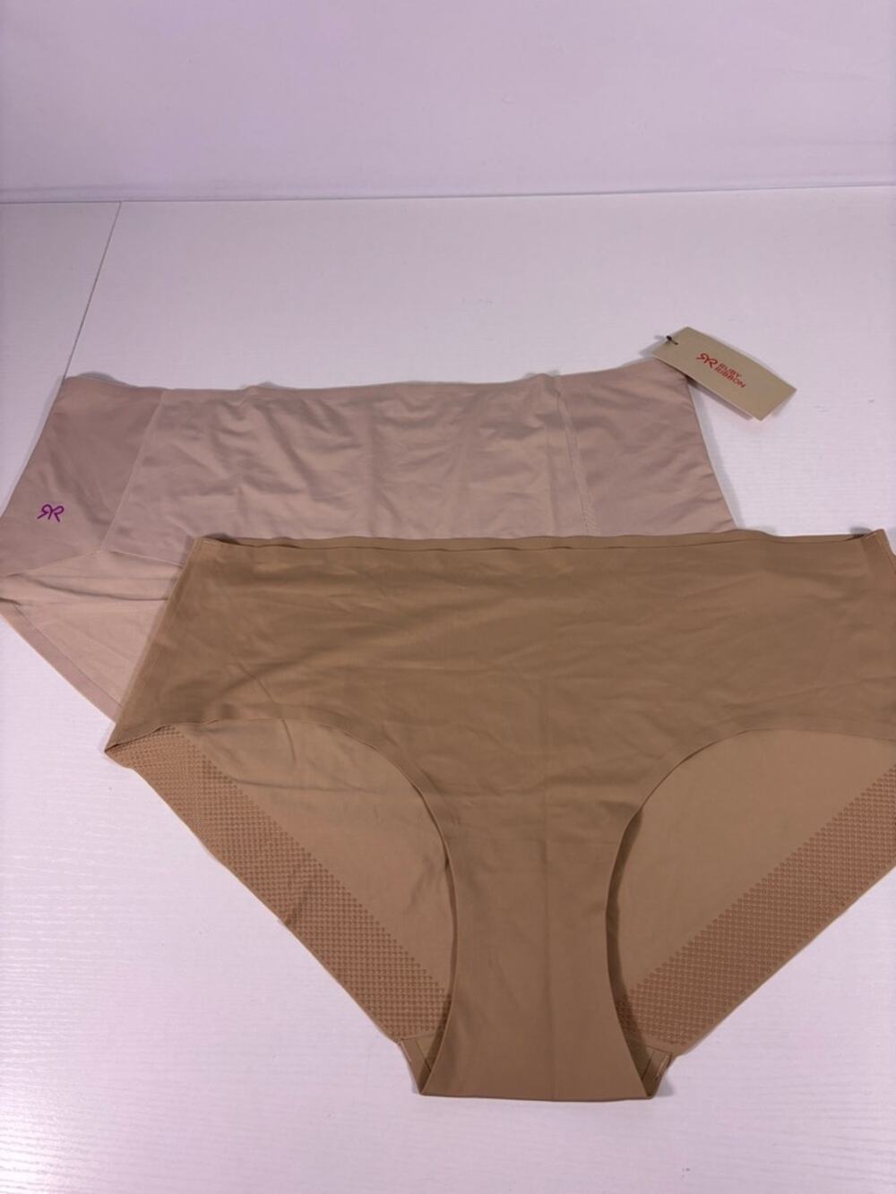 NWT Ruby Ribbon Seamless Panty Bundle 2pc Nude No Show Brief + Smoothing 3XL